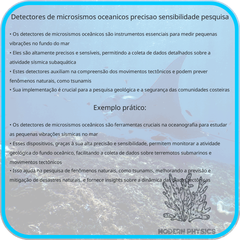 Detectores de Microsismos Oceânicos | Precisão, Sensibilidade & Pesquisa