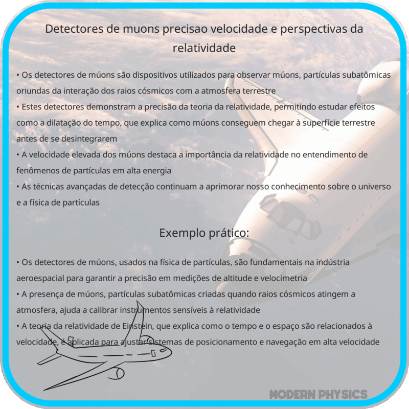 Detectores de Múons | Precisão, Velocidade e Perspectivas da Relatividade