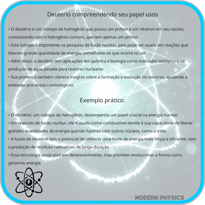 Deutério | Compreendendo Seu Papel & Usos