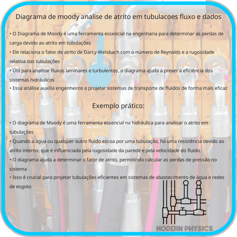 Diagrama de Moody | Análise de Atrito em Tubulações, Fluxo e Dados