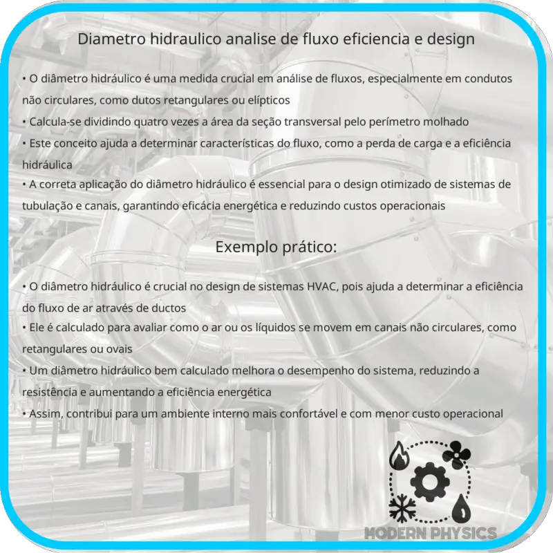 Diâmetro Hidráulico | Análise de Fluxo, Eficiência e Design