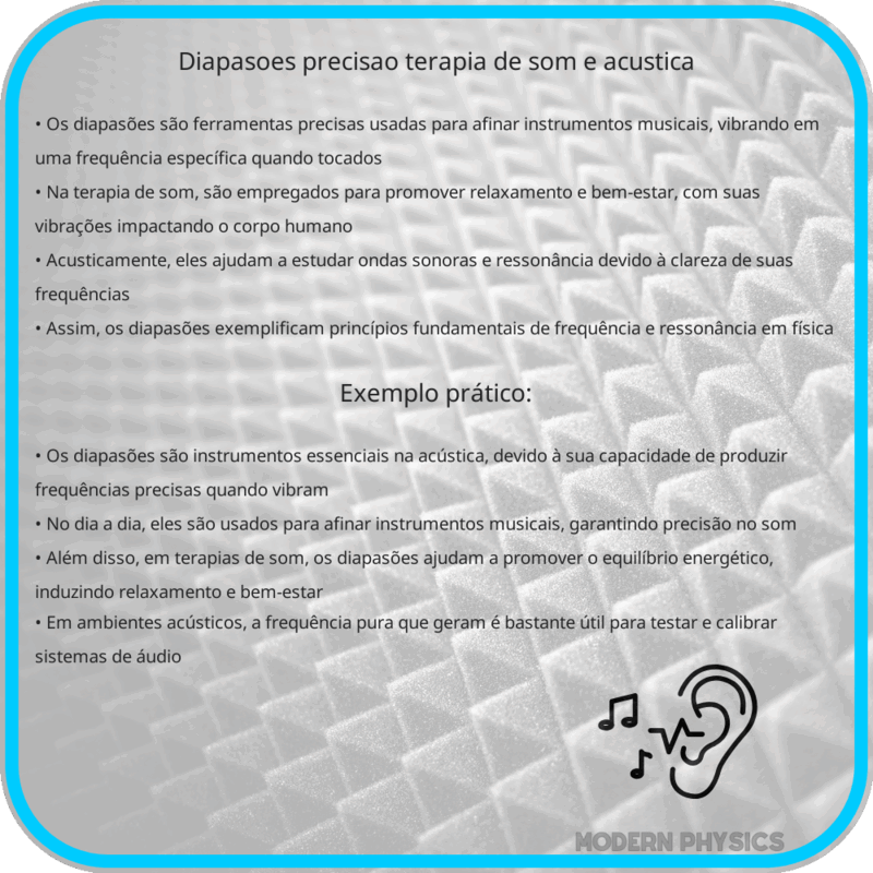 Diapasões: Precisão, Terapia de Som e Acústica