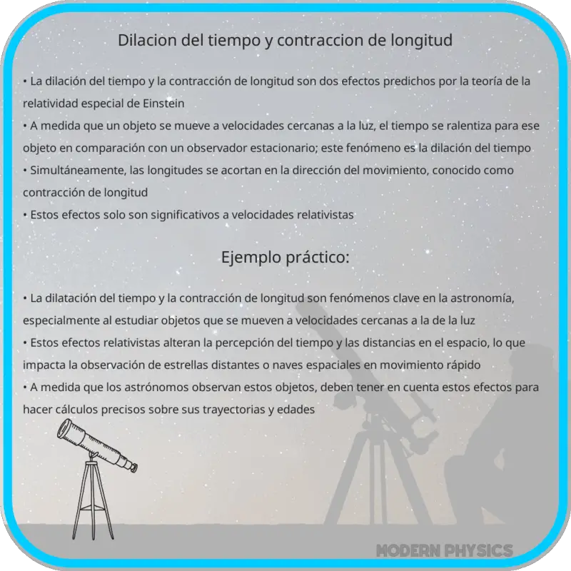 Dilación del Tiempo y Contracción de Longitud