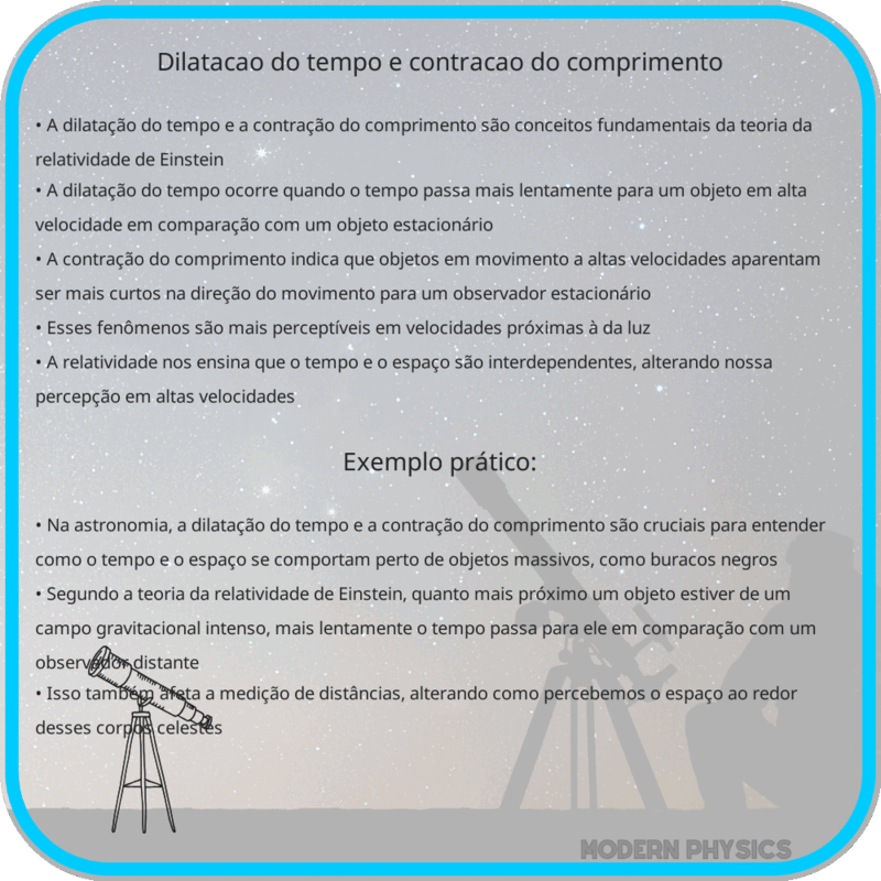 Dilatação do Tempo e Contração do Comprimento