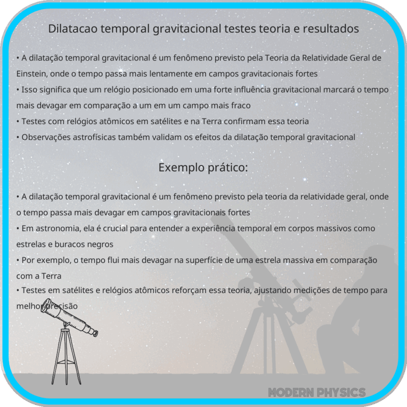 Dilatação Temporal Gravitacional | Testes, Teoria e Resultados