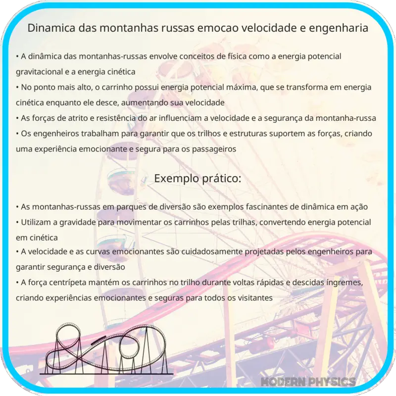 Dinâmica das Montanhas-Russas | Emoção, Velocidade e Engenharia