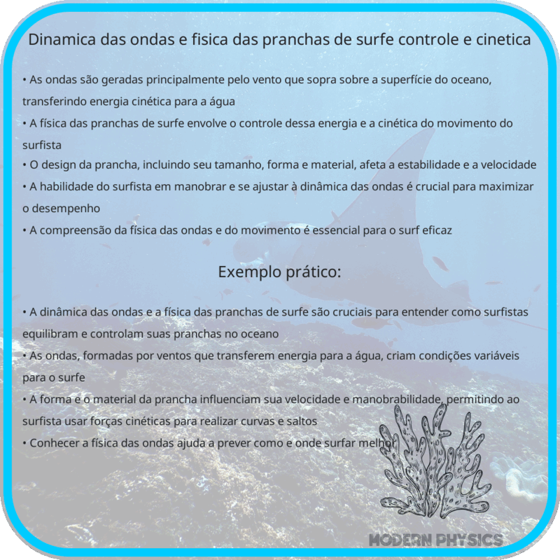 Dinâmica das Ondas e Física das Pranchas de Surfe: Controle e Cinética