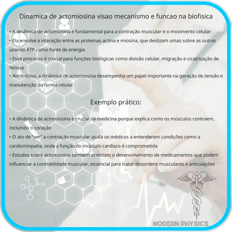 Dinâmica de Actomiosina: Visão, Mecanismo e Função na Biofísica