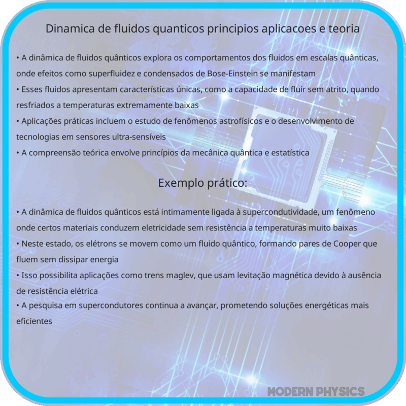 Dinâmica de Fluidos Quânticos | Princípios, Aplicações e Teoria