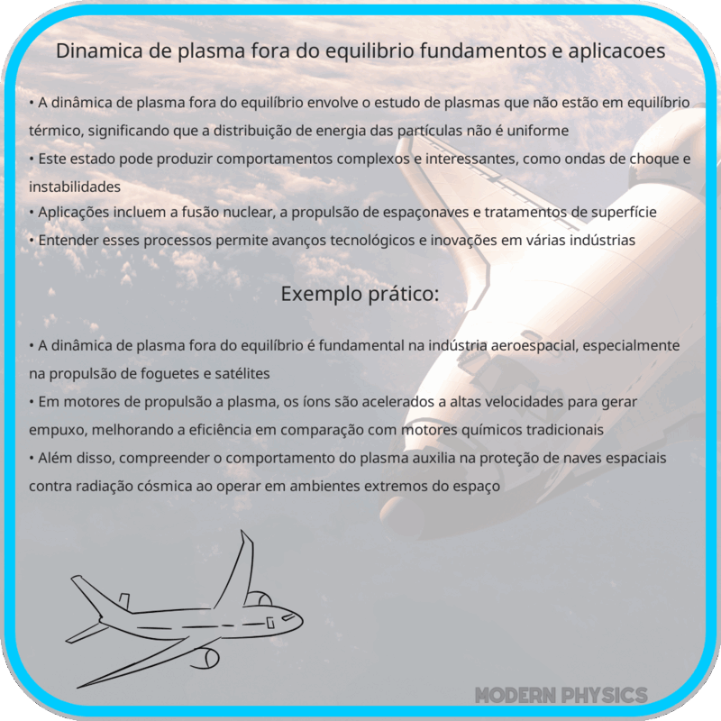 Dinâmica de Plasma Fora do Equilíbrio | Fundamentos e Aplicações