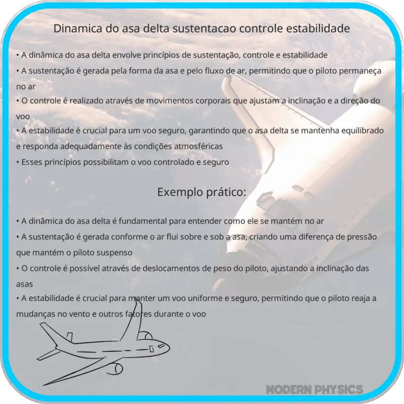 Dinâmica do Asa Delta | Sustentação, Controle & Estabilidade