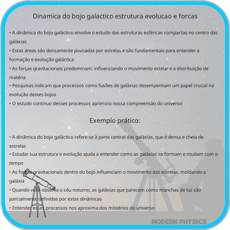 Dinâmica do Bojo Galáctico | Estrutura, Evolução e Forças