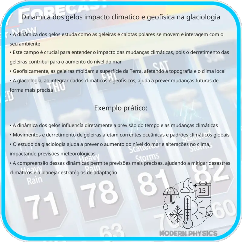 Dinâmica dos Gelos: Impacto Climático e Geofísica na Glaciologia