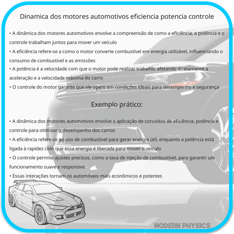 Dinâmica dos Motores Automotivos | Eficiência, Potência & Controle