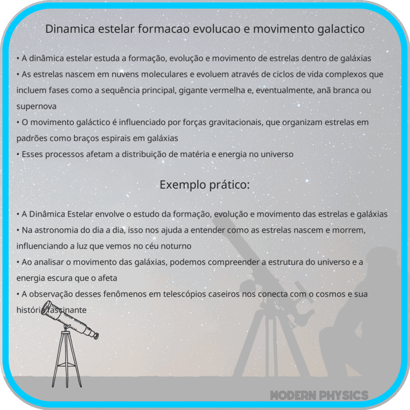 Dinâmica Estelar | Formação, Evolução e Movimento Galáctico