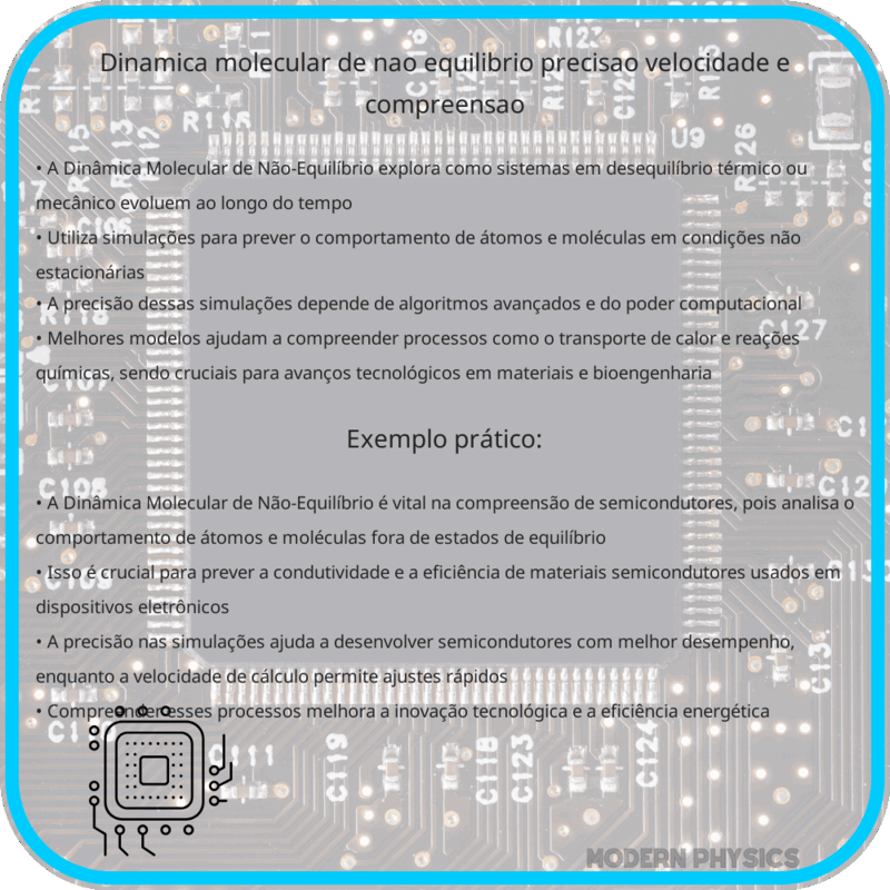 Dinâmica Molecular de Não-Equilíbrio | Precisão, Velocidade e Compreensão