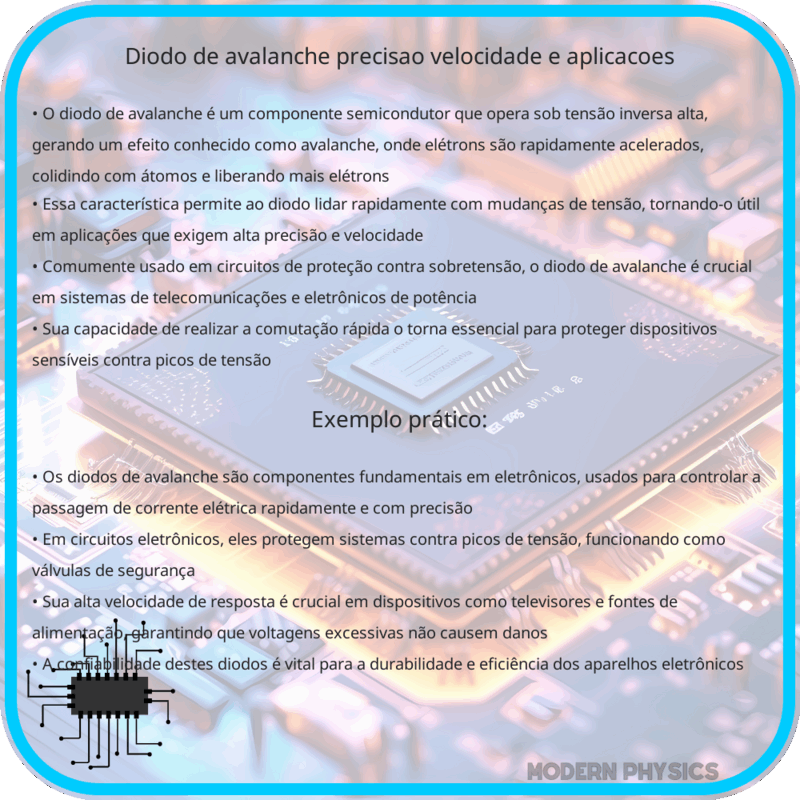 Diodo de Avalanche | Precisão, Velocidade e Aplicações