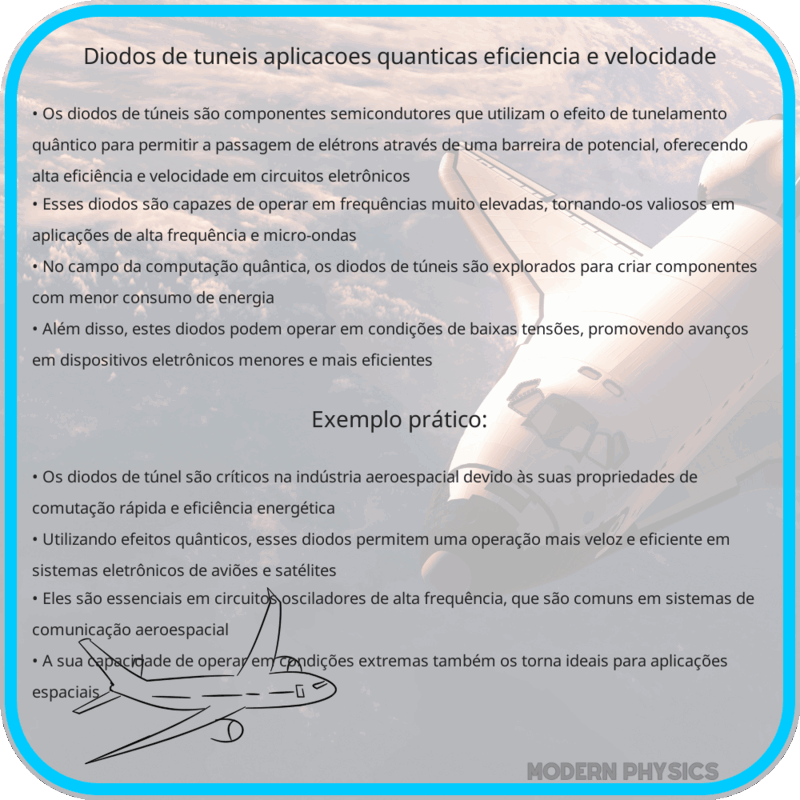 Diodos de Túneis | Aplicações Quânticas, Eficiência e Velocidade