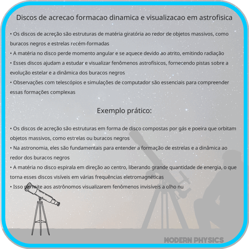 Discos de Acreção | Formação, Dinâmica e Visualização em Astrofísica