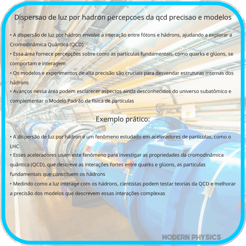 Dispersão de Luz por Hádron | Percepções da QCD, Precisão e Modelos