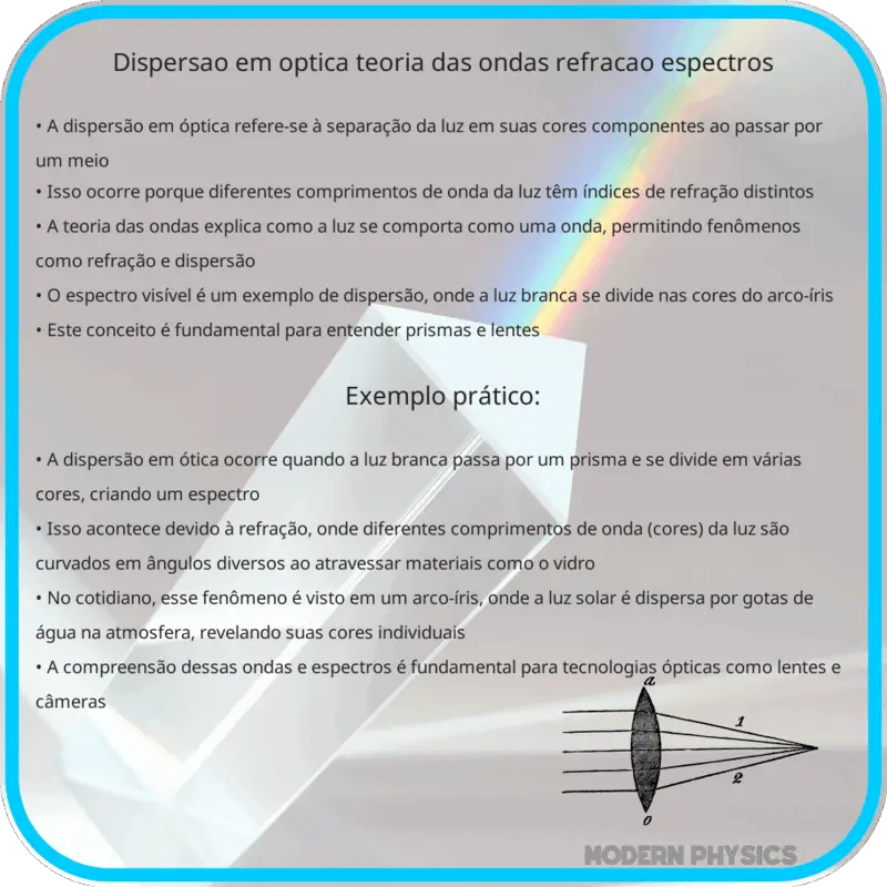 Dispersão em Óptica | Teoria das Ondas, Refração & Espectros