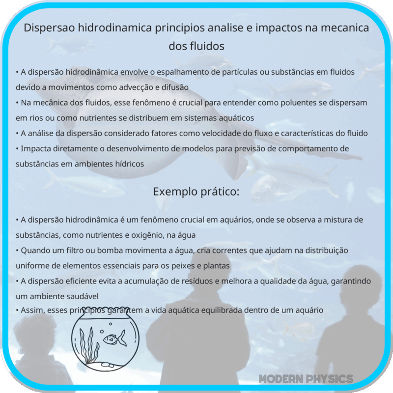 Dispersão Hidrodinâmica | Princípios, Análise e Impactos na Mecânica dos Fluidos