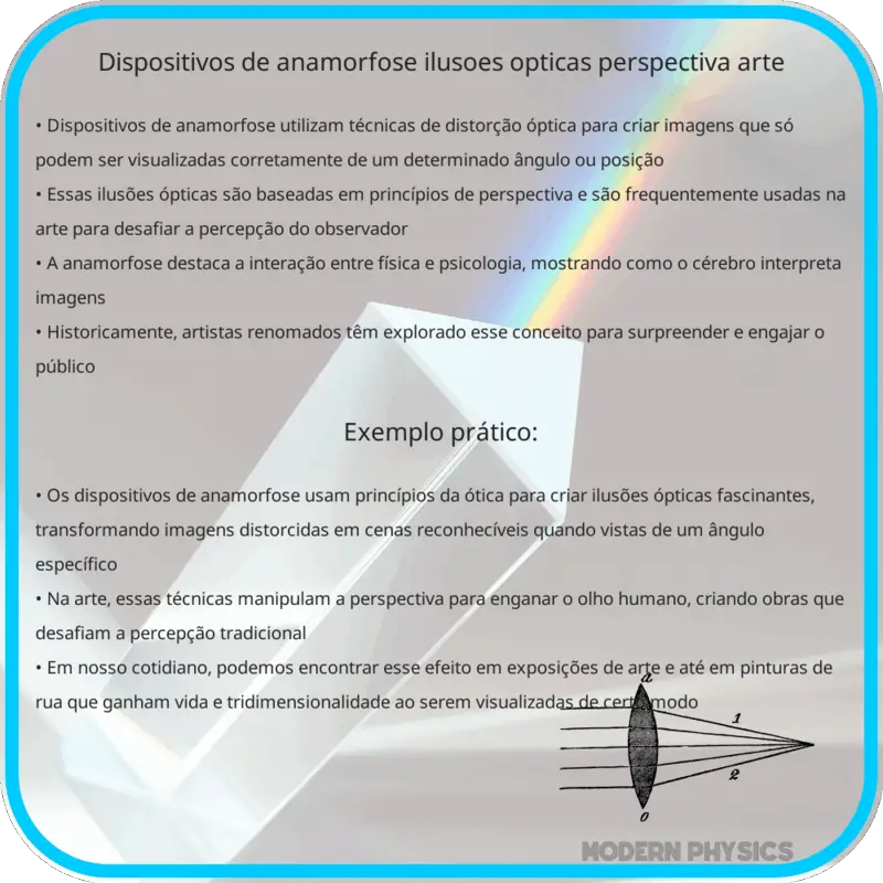Dispositivos de Anamorfose | Ilusões Ópticas, Perspectiva, Arte