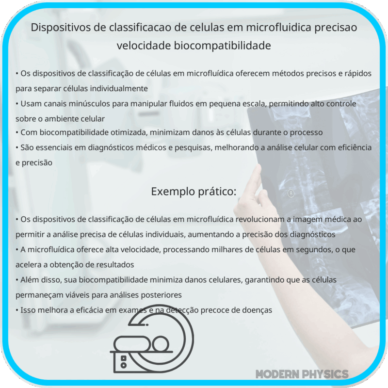 Dispositivos de Classificação de Células em Microfluídica | Precisão, Velocidade & Biocompatibilidade