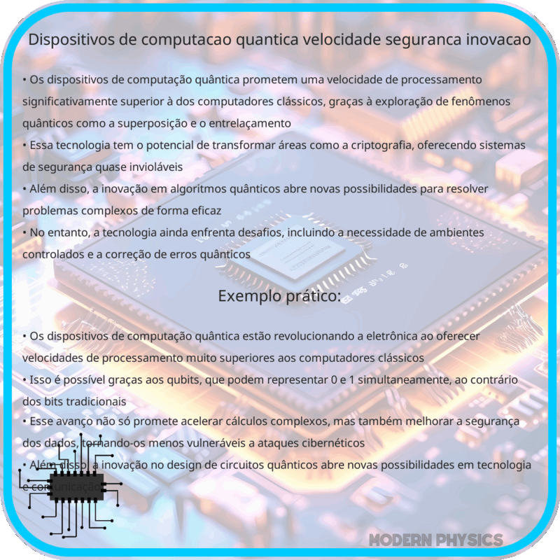 Dispositivos de Computação Quântica | Velocidade, Segurança & Inovação