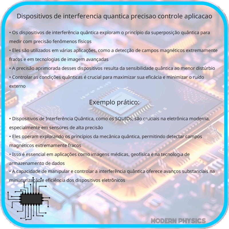 Dispositivos de Interferência Quântica | Precisão, Controle & Aplicação