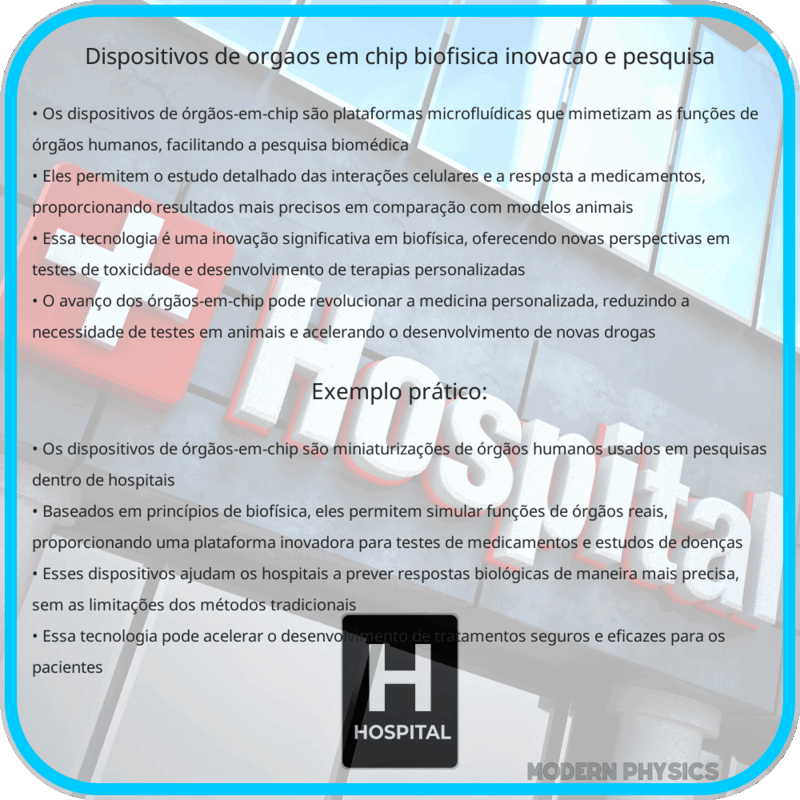 Dispositivos de Órgãos-em-Chip | Biofísica, Inovação e Pesquisa