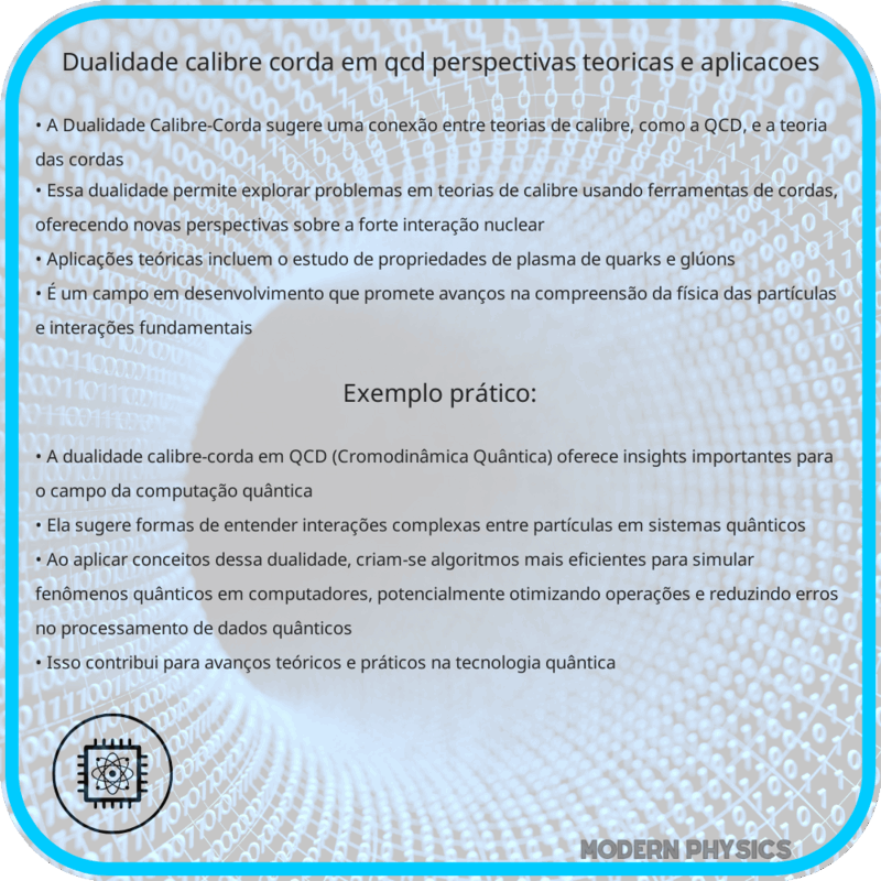 Dualidade Calibre-Corda em QCD | Perspectivas Teóricas e Aplicações