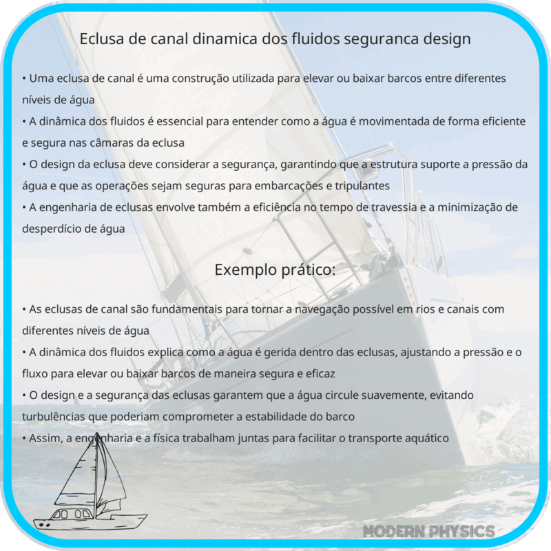 Eclusa de Canal | Dinâmica dos Fluidos, Segurança & Design