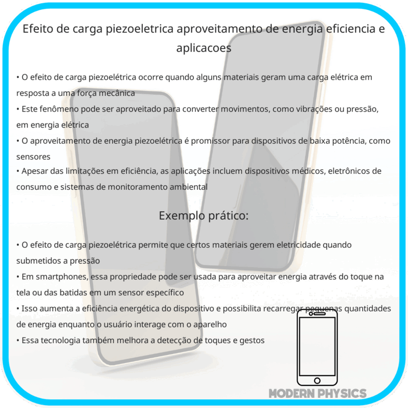 Efeito de Carga Piezoelétrica | Aproveitamento de Energia, Eficiência e Aplicações