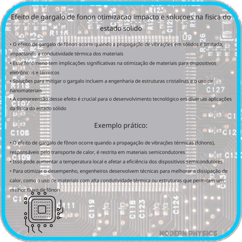 Efeito de Gargalo de Fônon | Otimização, Impacto e Soluções na Física do Estado Sólido