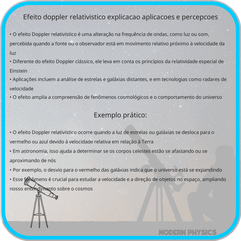 Efeito Doppler Relativístico | Explicação, Aplicações e Percepções