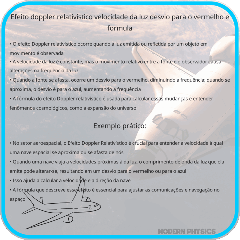Efeito Doppler Relativístico | Velocidade da Luz, Desvio para o Vermelho e Fórmula