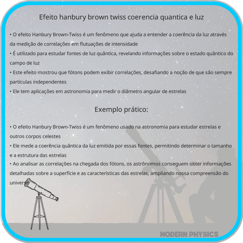 Efeito Hanbury Brown-Twiss | Coerência Quântica e Luz