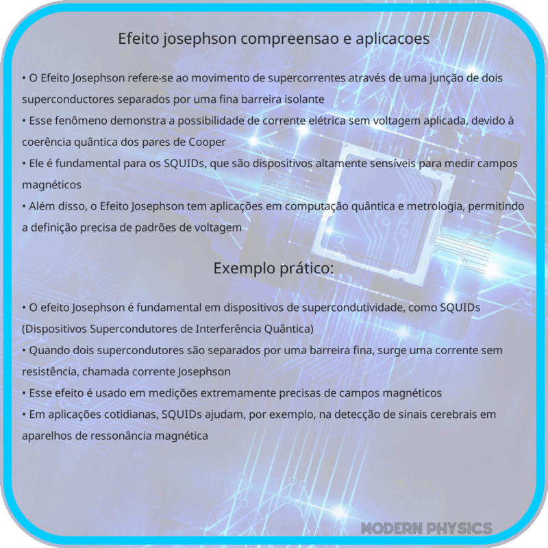 Efeito Josephson: Compreensão e Aplicações