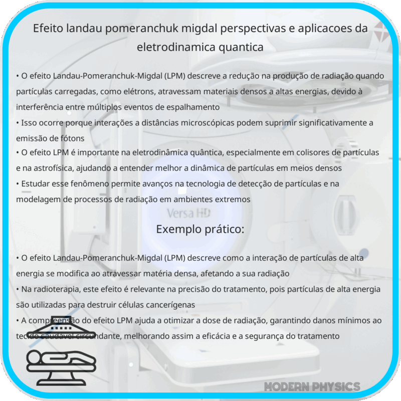 Efeito Landau-Pomeranchuk-Migdal | Perspectivas e Aplicações da Eletrodinâmica Quântica