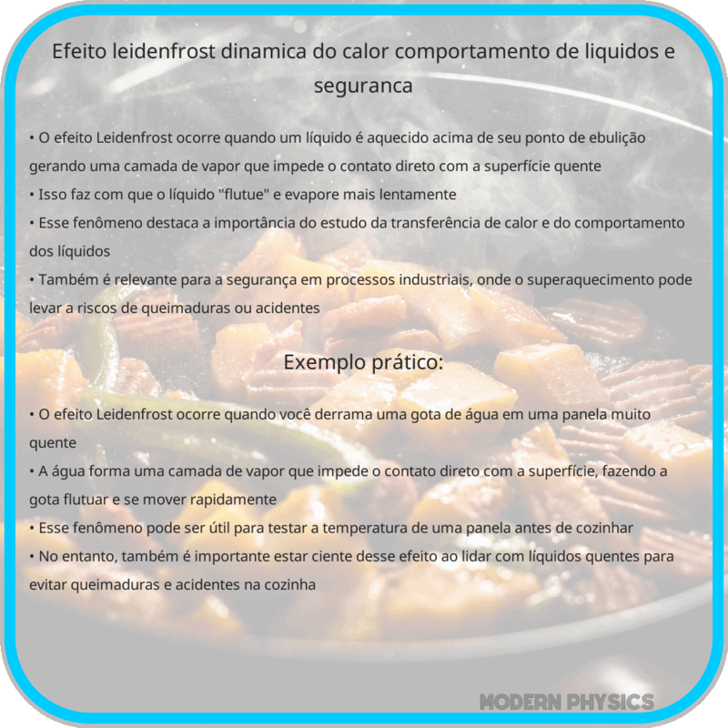 Efeito Leidenfrost | Dinâmica do Calor, Comportamento de Líquidos e Segurança