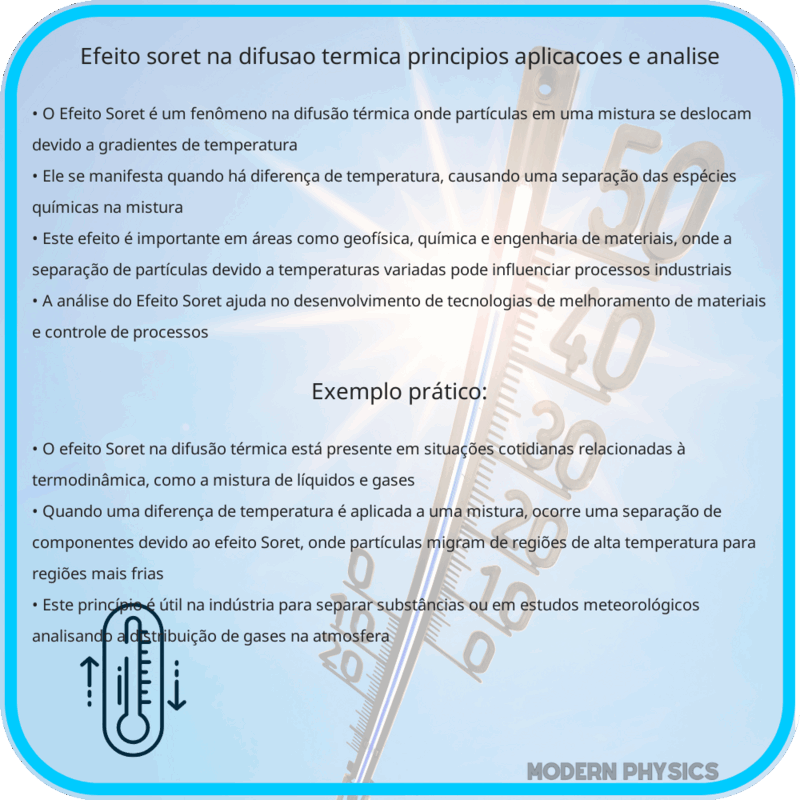 Efeito Soret na Difusão Térmica | Princípios, Aplicações e Análise