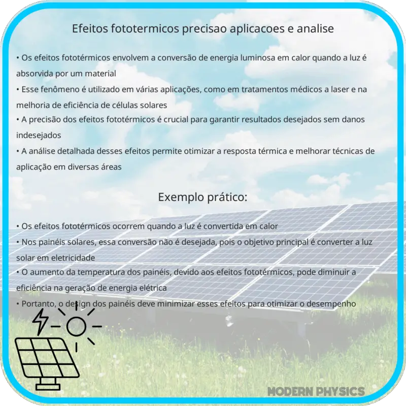 Efeitos Fototérmicos | Precisão, Aplicações e Análise