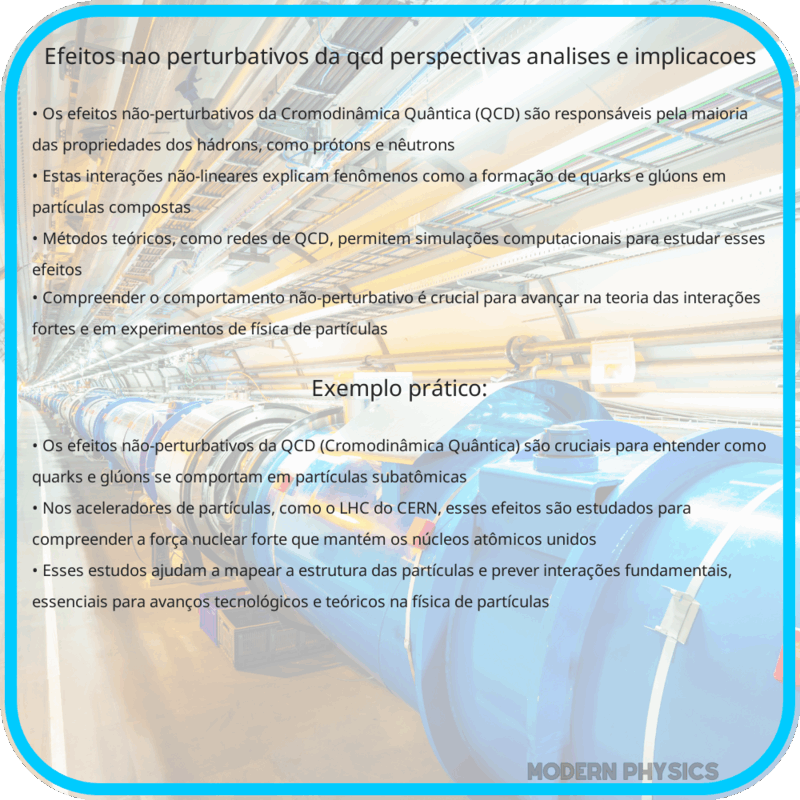 Efeitos Não-Perturbativos da QCD | Perspectivas, Análises e Implicações