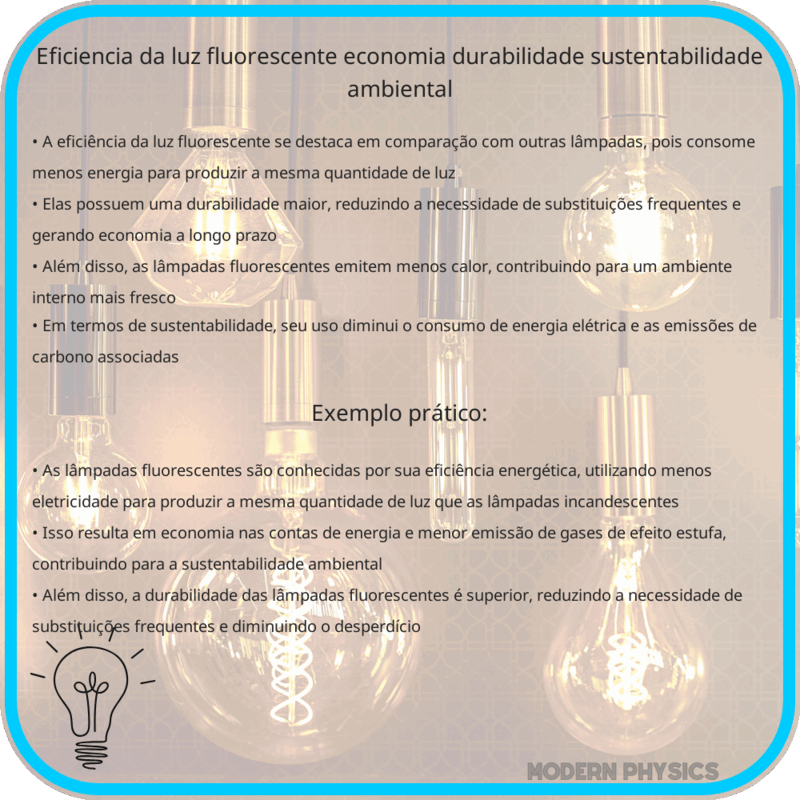 Eficiência da Luz Fluorescente | Economia, Durabilidade & Sustentabilidade Ambiental