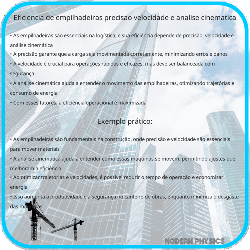 Eficiência de Empilhadeiras | Precisão, Velocidade e Análise Cinemática