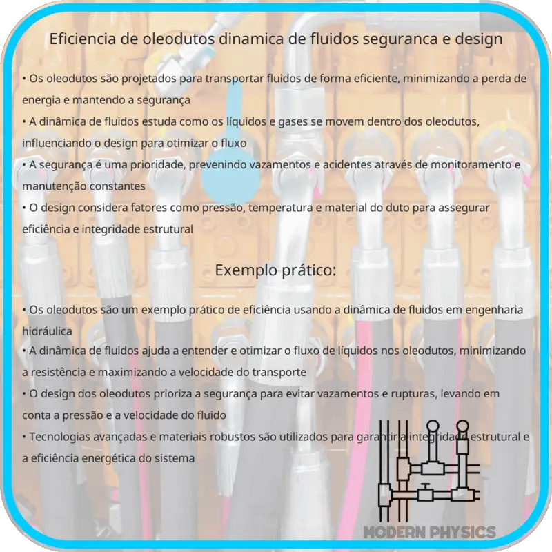 Eficiência de Oleodutos | Dinâmica de Fluidos, Segurança e Design
