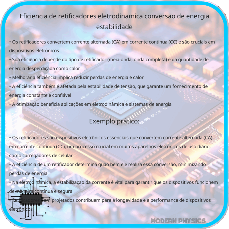 Eficiência de Retificadores | Eletrodinâmica, Conversão de Energia & Estabilidade