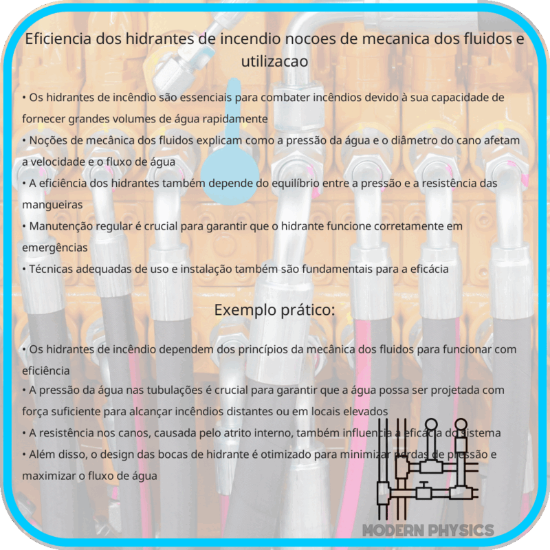 Eficiência dos Hidrantes de Incêndio | Noções de Mecânica dos Fluidos e Utilização