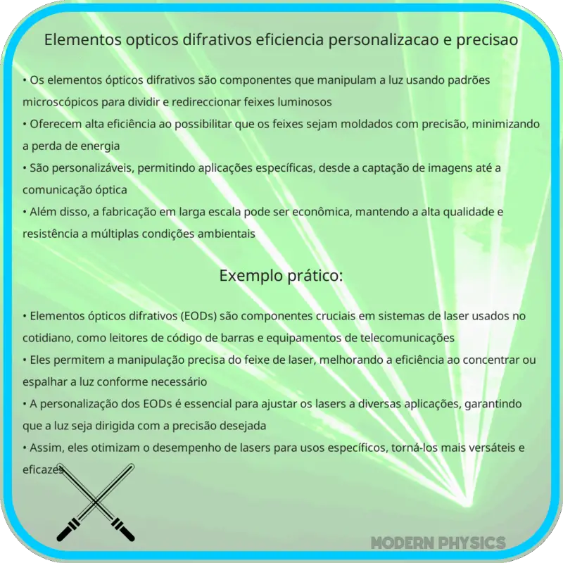 Elementos Ópticos Difrativos | Eficiência, Personalização e Precisão